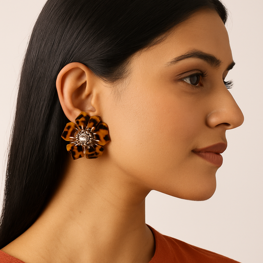 Acrylic Geometric Stud Artificial Earring