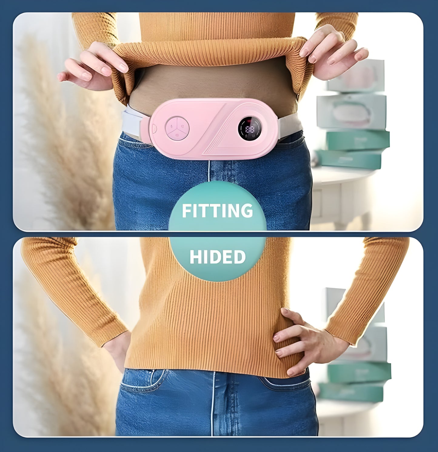 Period Cramp Relief Belt (Heat + Vibration)