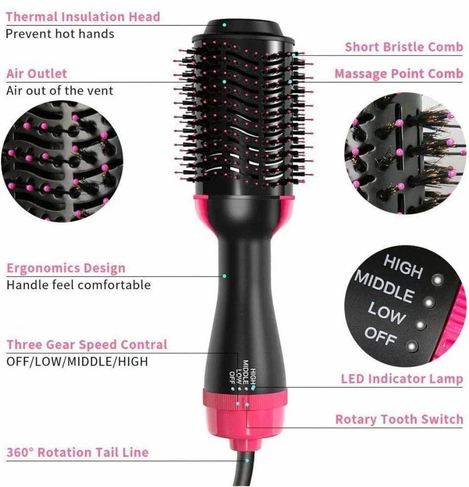 One Step Hot Air Hair Dryer & Volumizer with 3 in 1, Straightener Brush for All Hair Style