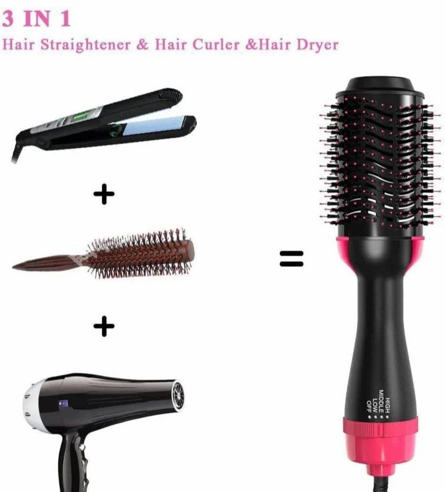 One Step Hot Air Hair Dryer & Volumizer with 3 in 1, Straightener Brush for All Hair Style